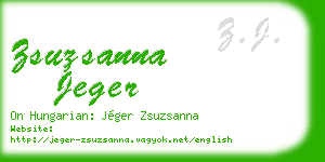 zsuzsanna jeger business card